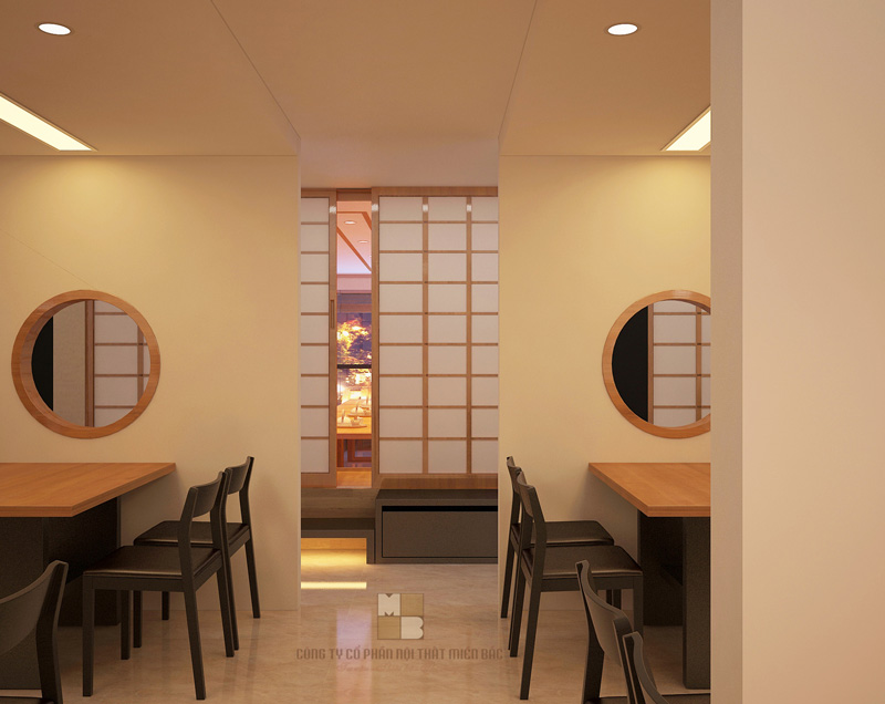 Thiết kế nội thất nhà hàng Nhật Haru - Không gian phòng ăn chung - H6